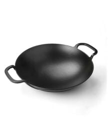 Lava Metal Kulplu 38 cm Döküm Wok Tava